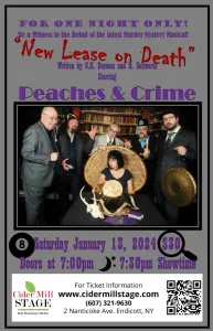Peaches & Crime: New Lease on Death at the Cider Mill Stage